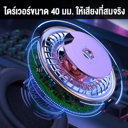 หูฟังเกมมิ่ง ONIKUMA X7 PRO GAMING HEADSET - สีดำ_5